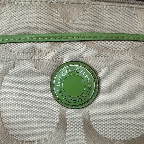 Coach Green and Tan Crossbody Bag - Picture 2 of 12